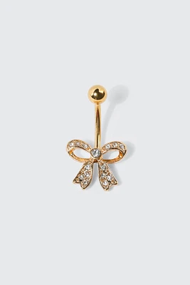 Ardene 14K Gold Plated Bow Navel Piercing