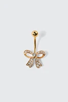 Ardene 14K Gold Plated Bow Navel Piercing