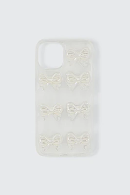 Ardene Bow iPhone 13/14/15 Case in Clear