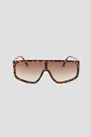 Ardene Tortoiseshell Shield Sunglasses in Brown