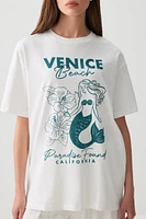 Ardene Beach Graphic T-Shirt in White | Size Small | 100% Cotton