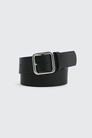 Ardene Faux Leather Belt in Silver | Size Small