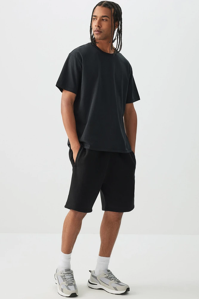 Ardene Man Solid Sweatshorts For Men in | Size Small | Polyester/Cotton | Fleece-Lined