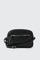 Ardene Faux Leather Crossbody Bag in Black | 100% Recycled Polyester/Faux Leather | Eco-Conscious