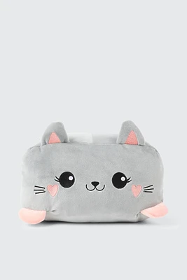 Ardene Cat Hand Warmer Pillow in Grey | Polyester