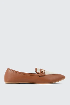 Ardene Pointed Toe Loafers in Cognac | Size | Eco-Conscious