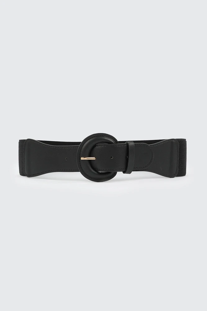 Ardene Monochrome Corset Belt in Black | Size Small | Polyester