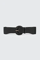 Ardene Monochrome Corset Belt in Black | Size Small | Polyester