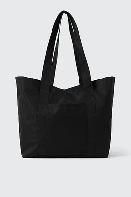 Ardene Large Canvas Tote Bag in Black | 100% Recycled Polyester | Eco-Conscious