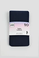 Ardene Kids Opaque Tights in Dark Blue | Size Medium | Nylon/Spandex