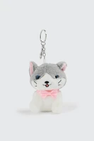 Ardene Plushie Dog Charm in Grey