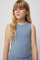 Ardene Kids Crew Neck Tank Top in | Size | Spandex/Cotton
