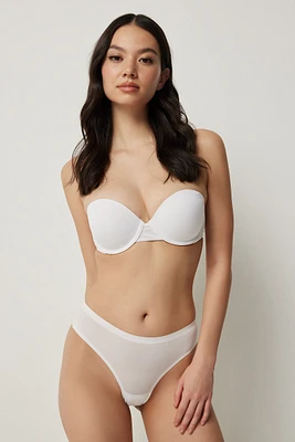 Ardene Invisible Cheeky Panty Panty in White | Size | Nylon/Elastane | Microfiber