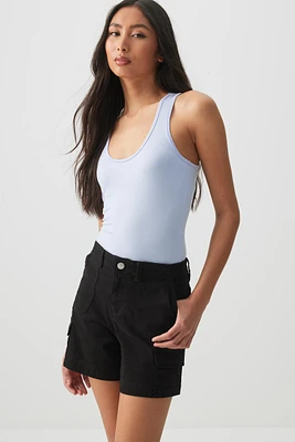 Ardene Effortless Basic Scoop Tank in Light | Size | Polyester/Elastane | Eco-Conscious
