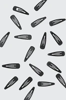 Ardene 20-Pack Hair Snap Clips in Black