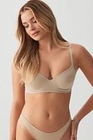 Ardene Seamless Push Up Bra in Beige | Size | Nylon/Elastane | Microfiber