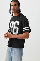 Ardene Man Mesh Crew Neck T-Shirt For Men in Black | Size Large | Polyester