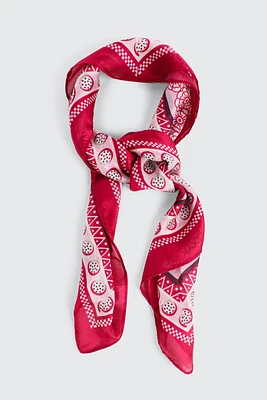 Ardene Geometric Lightweight Scarf in Pink | Polyester
