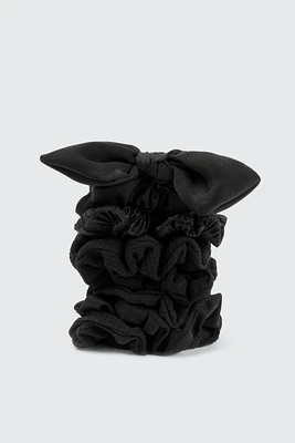 Ardene 10-Pack Scrunchies in Black | Polyester