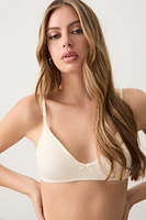 Ardene Everyday Seamless Triangle Bralette in White | Size | Nylon/Elastane