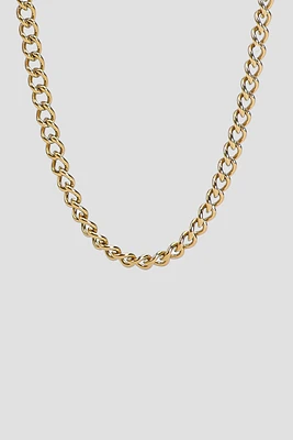 Ardene Man 14K Gold Plated Cuban Link Chain Necklace For Men | Stainless Steel