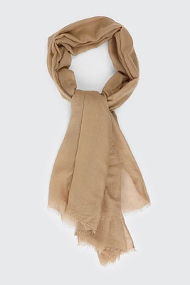 Ardene Solid Lightweight Scarf in Beige | Polyester