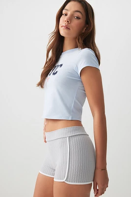 Ardene Dolphin PJ Shorts in Light Grey | Size | Nylon/Elastane | Eco-Conscious