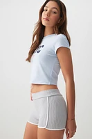 Ardene Dolphin PJ Shorts in Light Grey | Size | Nylon/Elastane | Eco-Conscious