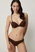 Ardene Invisible Thong Panty in Brown | Size XS | Nylon/Elastane