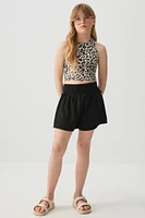 Ardene Kids Smocked Waist Shorts in | Size | Viscose