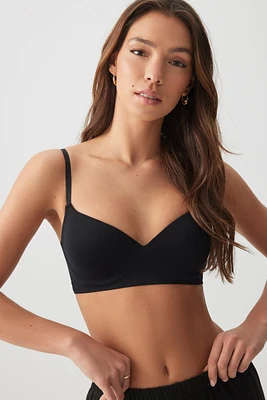 Ardene Seamless Push Up Bra in Black | Size | Nylon/Elastane | Microfiber