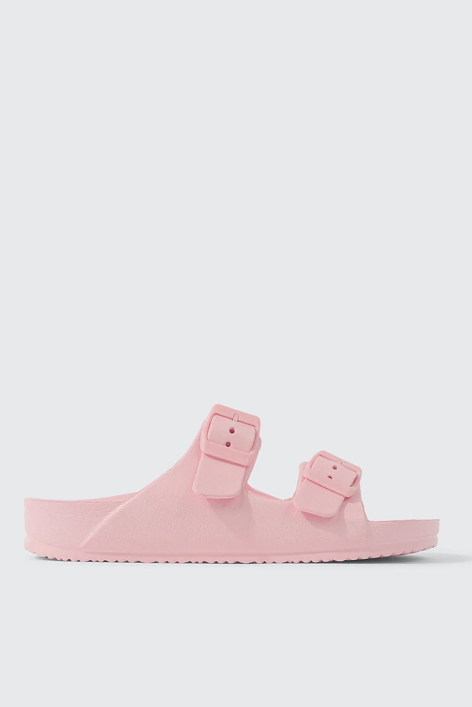 Ardene Two-Strap Sandals in Light Pink | Size | Eco-Conscious