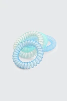 Ardene 4-Pack Coiled Hair Ties in Light