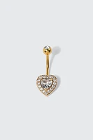 Ardene 14K Gold Plated Heart Navel Piercing