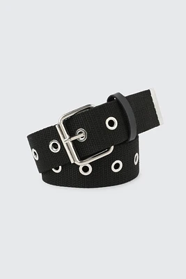 Ardene Canvas Eyelet Belt in | Size | Polyester