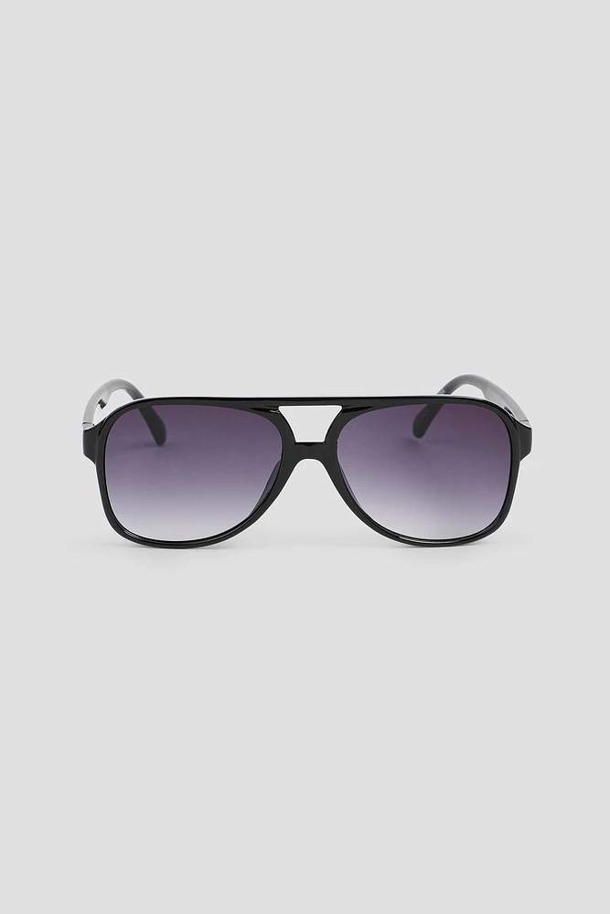Ardene Oversized Aviator Sunglasses in Black