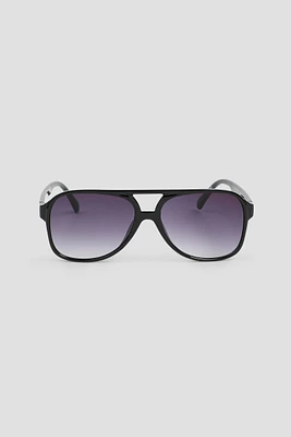 Ardene Oversized Aviator Sunglasses in Black
