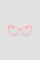 Ardene Kids Blue Light Blocking Round Glasses in Light Pink