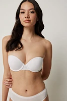 Ardene Strapless Push Up Bra in White | Size XL | Nylon/Spandex