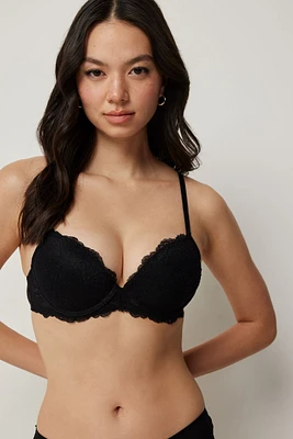 Ardene Lace Push Up Bra in | Size | Nylon/Elastane