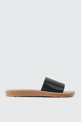Ardene Faux Leather Flat Sandals in | Size | Eco-Conscious