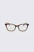 Ardene Blue Light Wayfarer Glasses in Brown