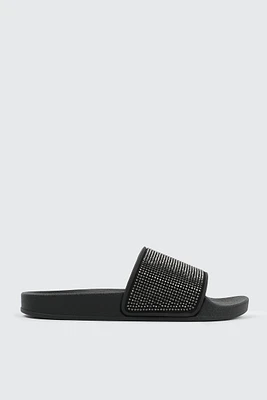 Ardene Rhinestone Slides in | Size