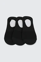 Ardene 3-Pack Shoe Liners in Black | Polyester/Spandex