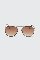 Ardene Man Aviator Sunglasses For Men in Brown