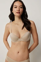 Ardene Microfiber Push Up Bra in Beige | Size | Nylon/Spandex