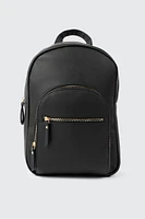 Ardene Faux Leather Backpack in Black | 100% Recycled Polyester/Faux Leather | Eco-Conscious