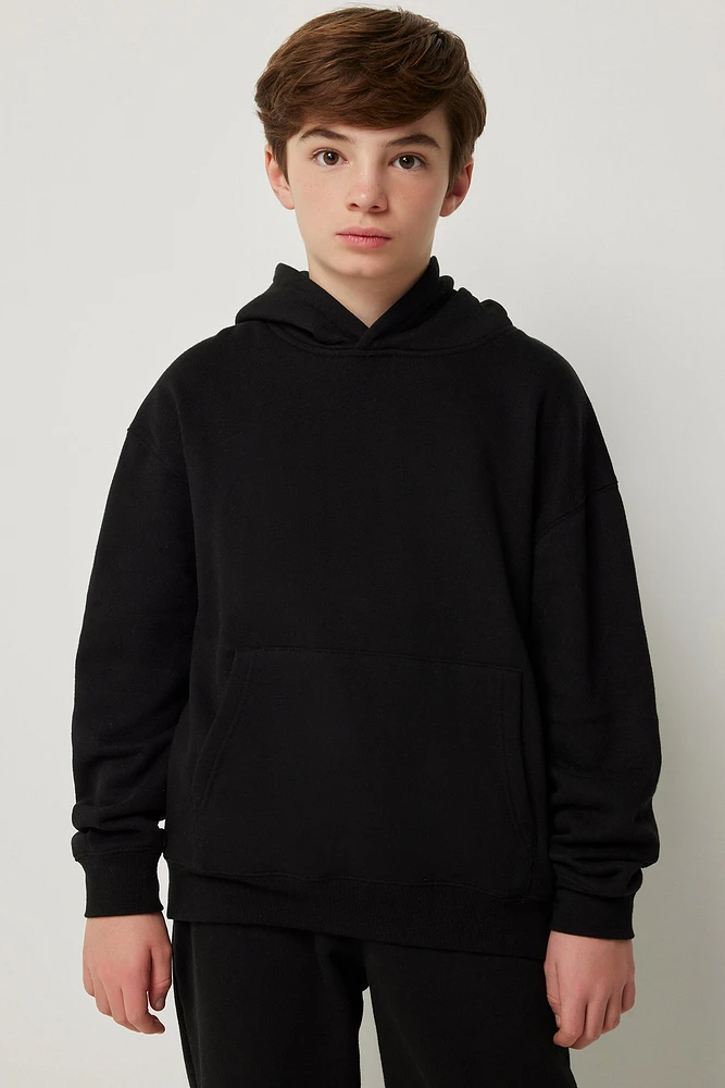 Ardene Kids Classic Hoodie in Black | Size | Polyester/Cotton | Fleece-Lined