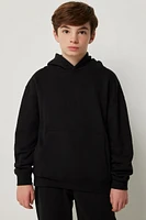 Ardene Kids Classic Hoodie in Black | Size | Polyester/Cotton | Fleece-Lined
