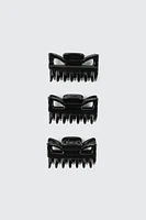 Ardene 3-Pack Hair Claws in Black